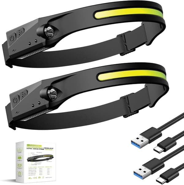 USB-ladattava LED-otsavalaisin, tehokas LED-otsalamppu, vedenpitävä