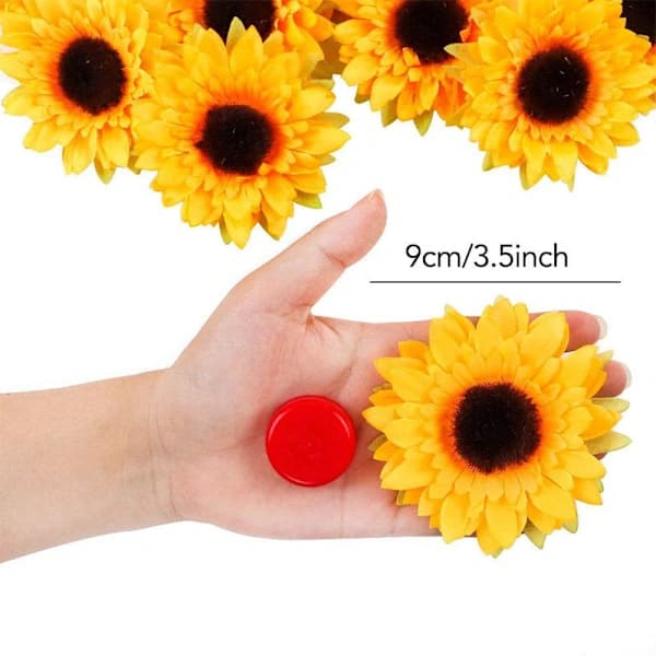 Sunflower Heads 5 Pcs Artificial Sunflower Heads Artificial Daisy Heads