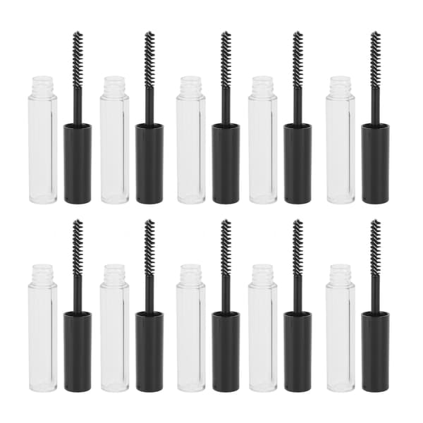 10 Pcs Empty Mascara Tube Refillable Eyelash Cream Container with Brush for Cosmetics 1.5ml