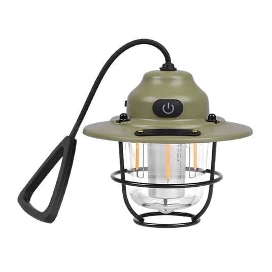 Tallkotte campinglampe, grønn, LED, 9,3 x 10,4 cm, USB-lading