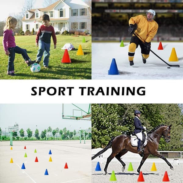 12 Marking Cones, Soccer Cones, Training Cones, Multifunctional Cones
