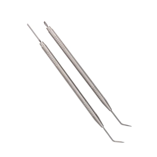 2 Pcs Eyelash Lift Separator Tool Double Headed Stainless Steel Eyelash Separation Rod with Comb Silver