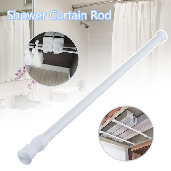 Non-slip Base Telescopic Rod No Drill Curtain Support Rod for Bedroom Home White Small Size White Small Size