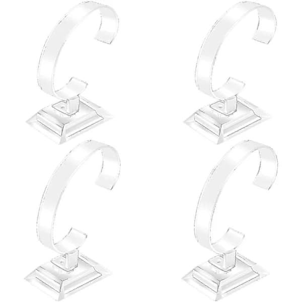 4-pack klockdisplayställ, transparent armbands- och smyckesklockhållare