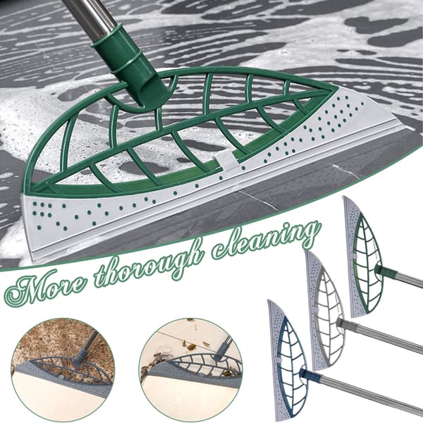 Multifunctional Magic Broom Retractable Floor Sweeper for Window Glass Cleaning Grey Gray