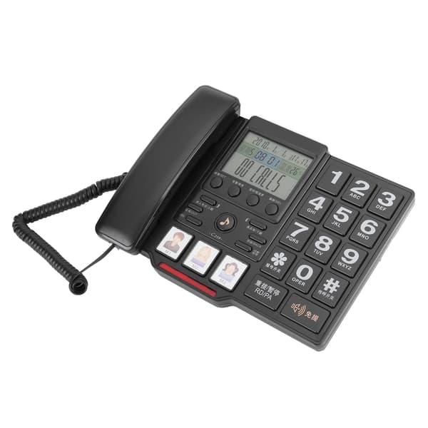 Højkvalitets fastnettelefonudstyr tilbehør sort