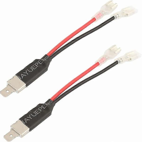 H1 LED Headlight Replacement Male Connector Single Diode Converter Connection Cables For Headlight Bulb Cables Accessories - 2 Pcs