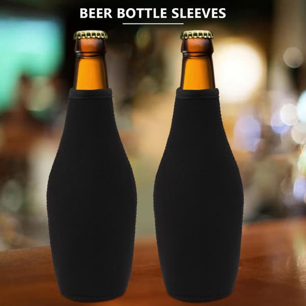 6-pack Neoprene Zipper Beer Cooler, Keeps Drinks Cold, Extra Thick Insulation