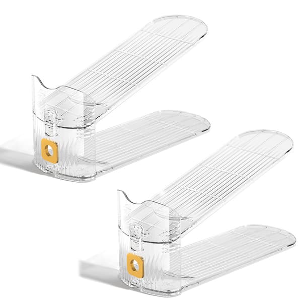 2-pack Transparent Shoe Rack - Multi-Layer Storage Organizer for Tidy Home Cabinet clearance clearance