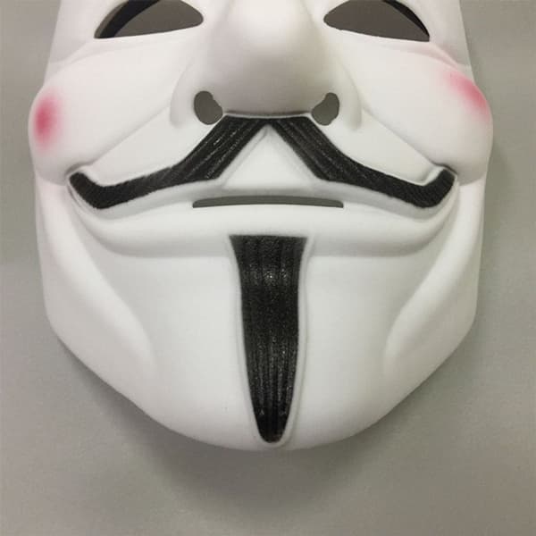 Hacker Anonymous V som Vendetta hvid KLB-maske til voksne