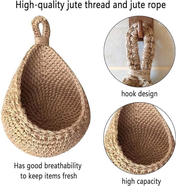 Storage basket, woven fruit basket, plant hanger, 1 piece