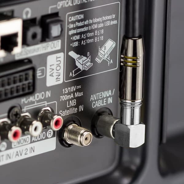 Digiboksin sovitin RF-uros–RF-naaras TV-naaras–uros-sovitin 90