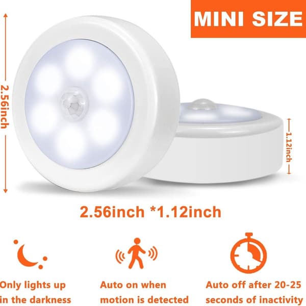 LED-nattlampe med bevegelsessensor, LED-skapbelysning med fjernkontroll, USB KLB