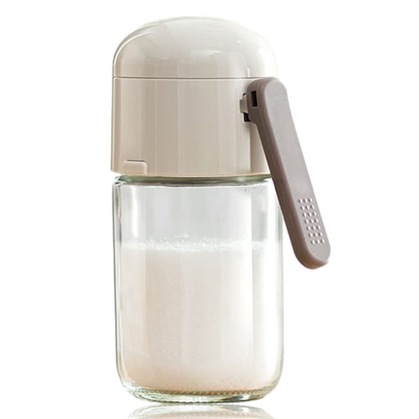Glass salt dispenser, precise quantitative seasoning bottle, press KLB