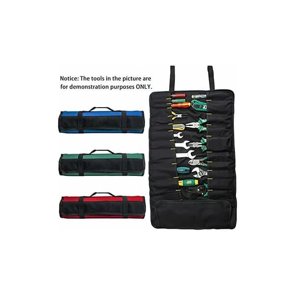 Rolling Tool Bag, Triomphe 37 Compartments, Multifunctional Tool Bag, Rolling Case, Portable Tool Bag, Screwdriver, Wrench - Black