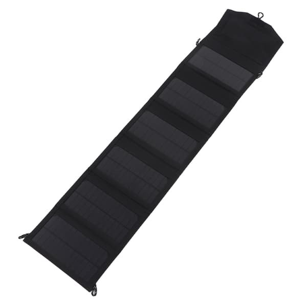Sammenfoldeligt solpanel 6 foldninger 2 USB-porte 20W hurtigopladning monokrystallinsk bærbart sammenfoldeligt solpanel til camping