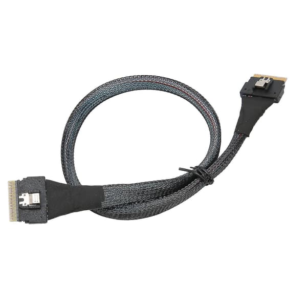 Ohut SAS SFF‑8654 8i – SFF‑8654 8i 24Gbps SAS4.0 30AWG -sovitinkaapeli – 0,5 m / 0,5 jaardia