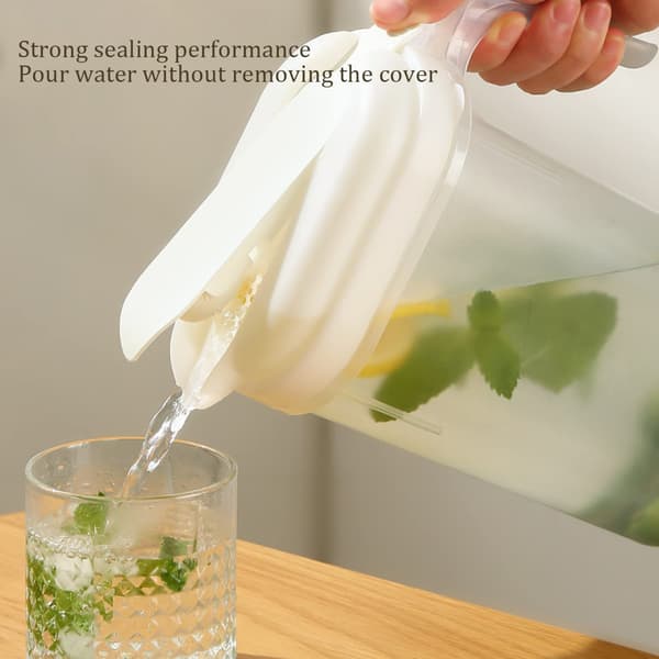 Carafes, Refrigerator Pitchers with Lids, Leak-Proof Water Pitcher for Refrigerator Door for Iced Tea Drinks 1.8L