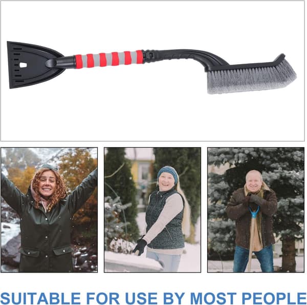 Snow Brush for Car - Two-in-One Ice Scraper - 25' Ergonomic Grip - Winter Car Accessories