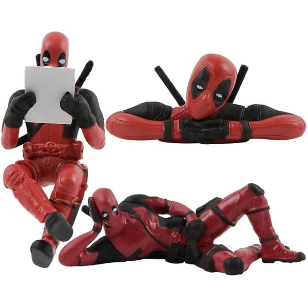 3-pack Deadpool Figures, Model Figures, Table Decoration, Shelf Ornament, Gifts