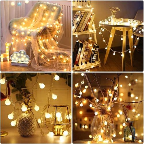 Fairy Lights Bollar 10M 100 LED, utomhusfestbelysning, ideal effekt