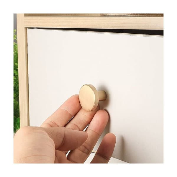 Möbelknoppar i guld - Runda skåpsknoppar för dekoration, 20x25 mm, 6-pack