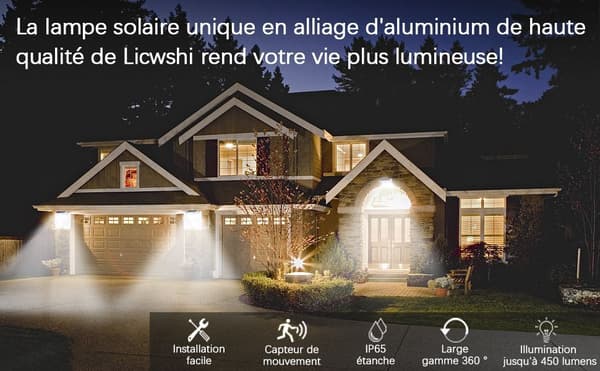 450 lumen 24 LED solar light with aluminum housing