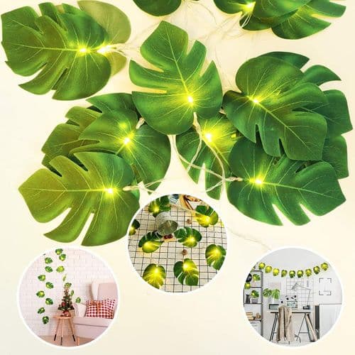 Justdolife LED-lyslenker Monstera Lyslenker 2 m Bladlys