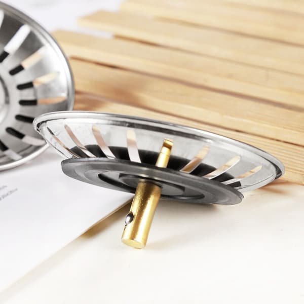 Kitchen Strainer Basket 80mm - Universal Stainless Steel Strainer, Pop-Up Basket Stopper, - Dishwasher Safe, No Clogging & No Overflow