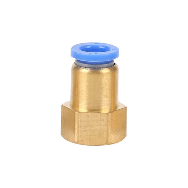 Push-to-Connect Rørfitting Adapter 12mm Rør Ydre Diameter Hun Lige Pneumatisk Forbindelse Tilslutningsrør 5 stk (R1/8) KLB