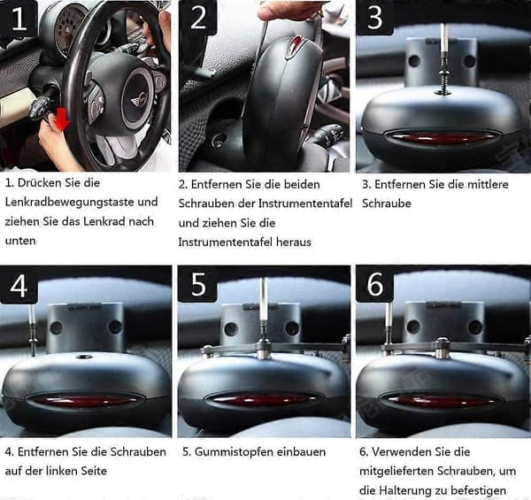 Mini Cooper 360 Invisible Foldable Mobile Phone Holder for Mini Cooper R55 R56 R57 R60 R61 (Mini R)