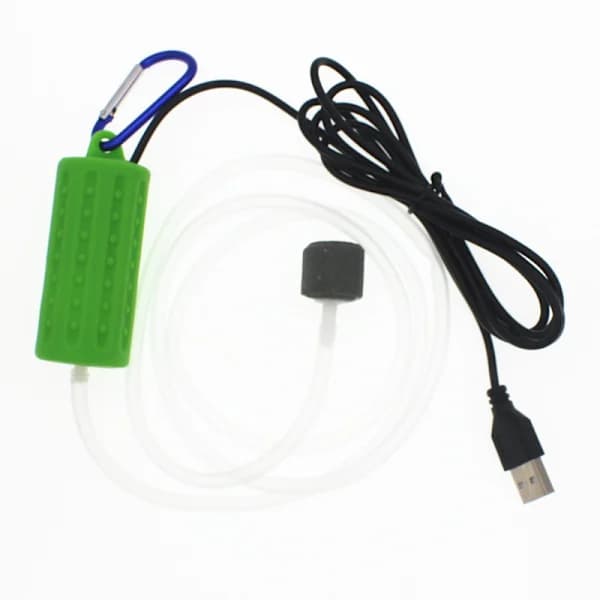 Mini bærbar akvarium USB luftpumpe USB iltpumpe USB energibesparende