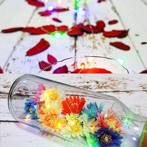 16-pack LED String Lights Battery Operated Fairy Lights Four Colors