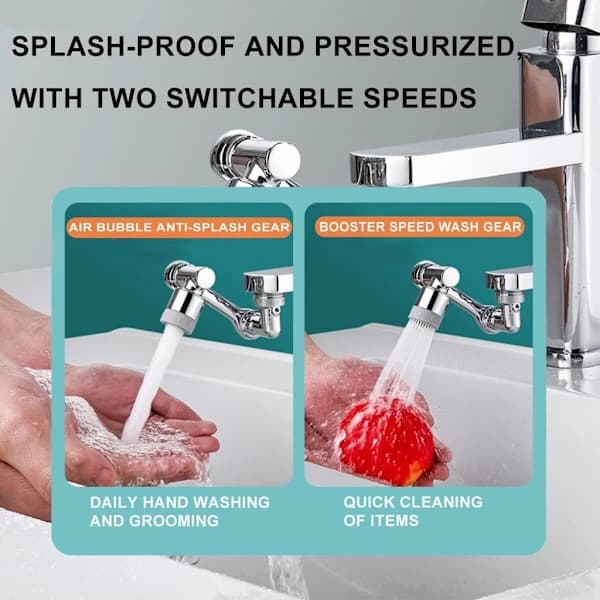 Faucet Extender, Rotatable Multifunctional Extension Faucet
