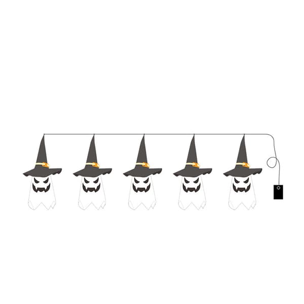 Halloween Light Decoration Hanging Flashing Witch Ghost LED String Light 3 Light Modes For Home Party C C