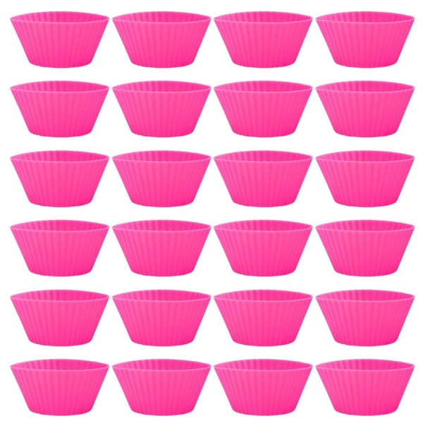 Silikon Mini Cupcake-holder Mini Cupcake-former Bakverk Rose Rød KLB