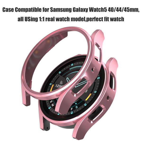 Protective Case Compatible with Samsung Galaxy Watch5 40 44 45mm PC Bumper Shell Shockproof Protective Cover