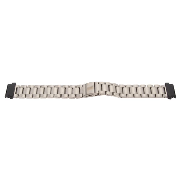 Urremserstatning Rustfrit Stål Dobbeltspænde 24mm til Garmin Fenix 7S 6S 5S Sølv