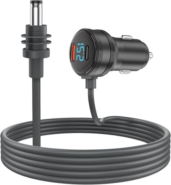 Portable Power Supply for Starlink Mini – 12V Car Adapter with Long Cable – Charges Both Device and Terminal Simultaneously