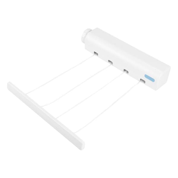 Telescopic Retractable Clothes Drying Rack Indoor Outdoor Wall Mounted Clothesline (4 Lines)