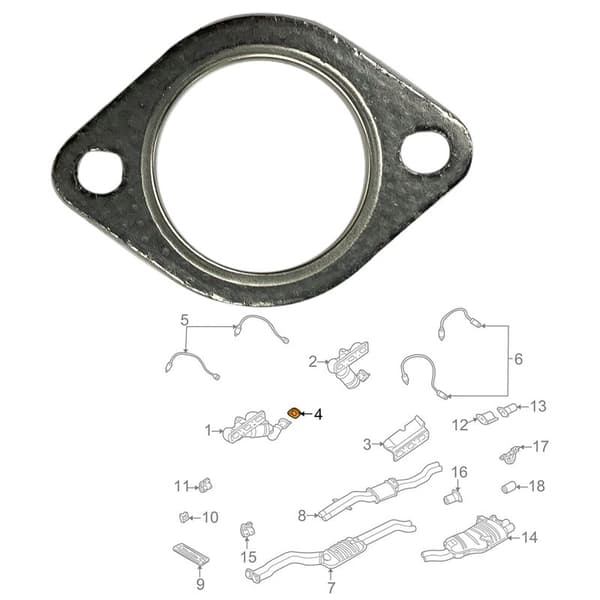 Eksosmanifoldpakning for E36 E39 E46 E53 E70 E83 E85 18107502346 Sett 2