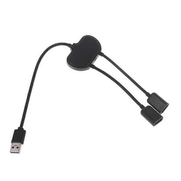 1 stk USB 3.0 A 1 han til 2 dobbelt USB hun datahub strømadapter Y-splitter