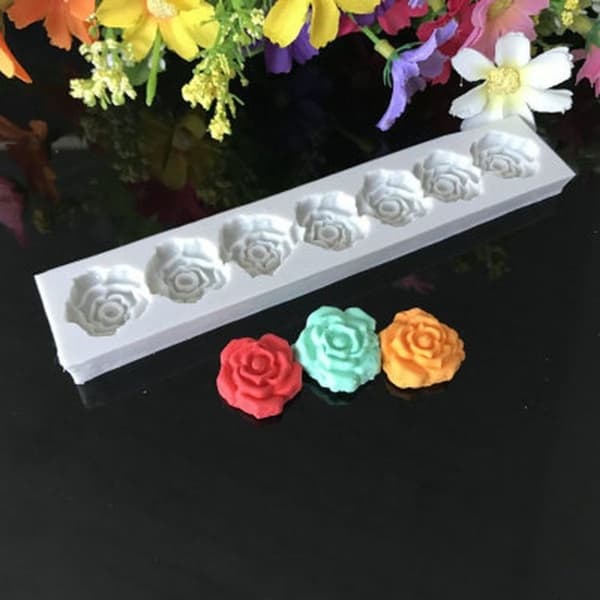 5 stk roser silikoneform fondant kage dekoration bageværktøj