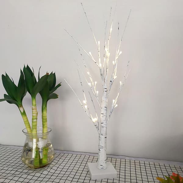 LED juletrelys dekorasjon Lysende juletregren Lysdekorasjon kunstig tre julebordpynt