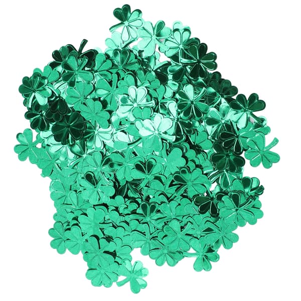 Kløverpaljetter Dekorative Glitrende Shamrock Konfetti Håndverk Feriegavedekorasjon