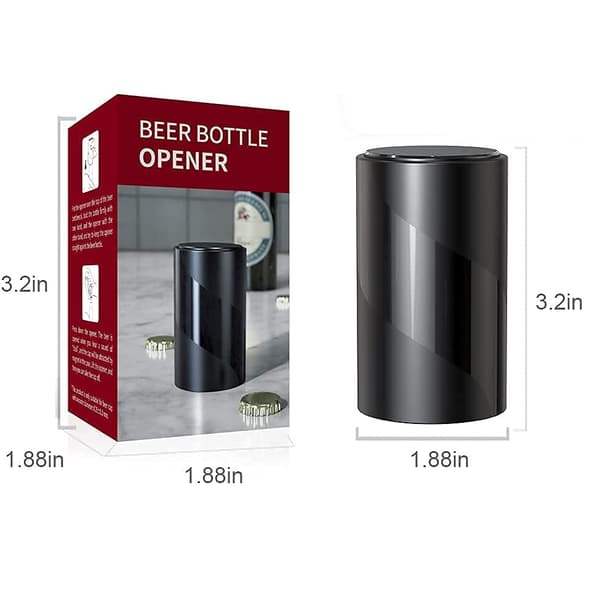 2-PACK Trykk Ned-Pop Av Ølflaskeåpner med Magnetisk Kapsel