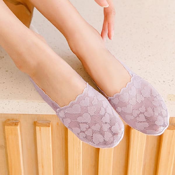 Lacey socks breathable socks ballet socks non-slip socks purple KLB