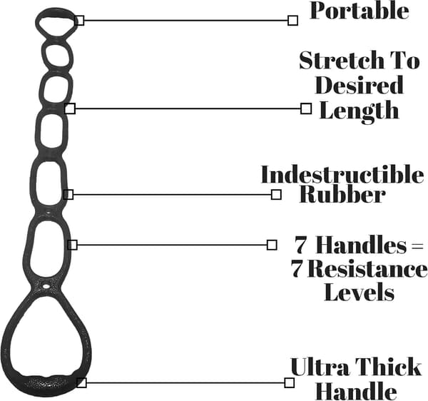 7 Ring Stretch og modstandsbånd | Ryg, fod, ben, a