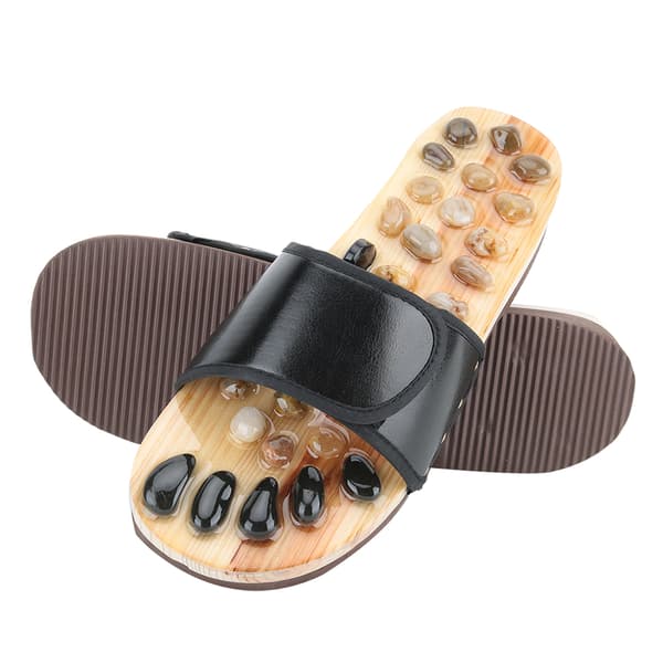 Fodmassage Tøfler Sten Sandal Akupunktur Fødder Afslappende Sko Sundhedspleje Sort 43-44