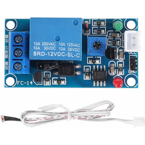12V DC Fotoelektrisk Afbryder Sensor Relæmodul, 50mm x 25mm, 2 Ledninger
